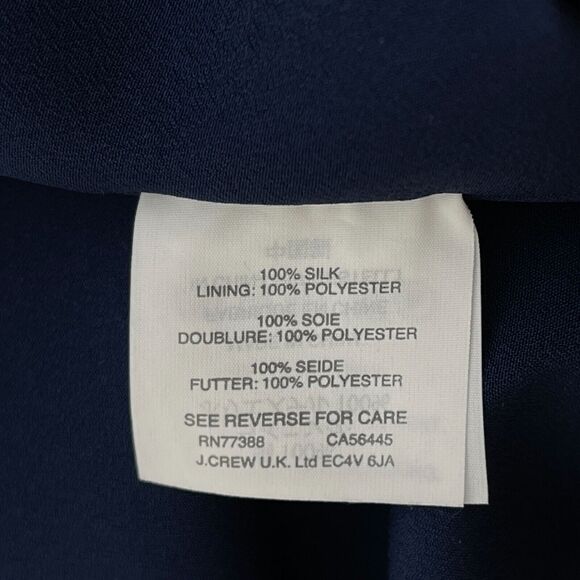 J. Crew Silk Paisley Smocked Sleeveless V-Neck Dress Women's Size 2 - Picture 6 of 9